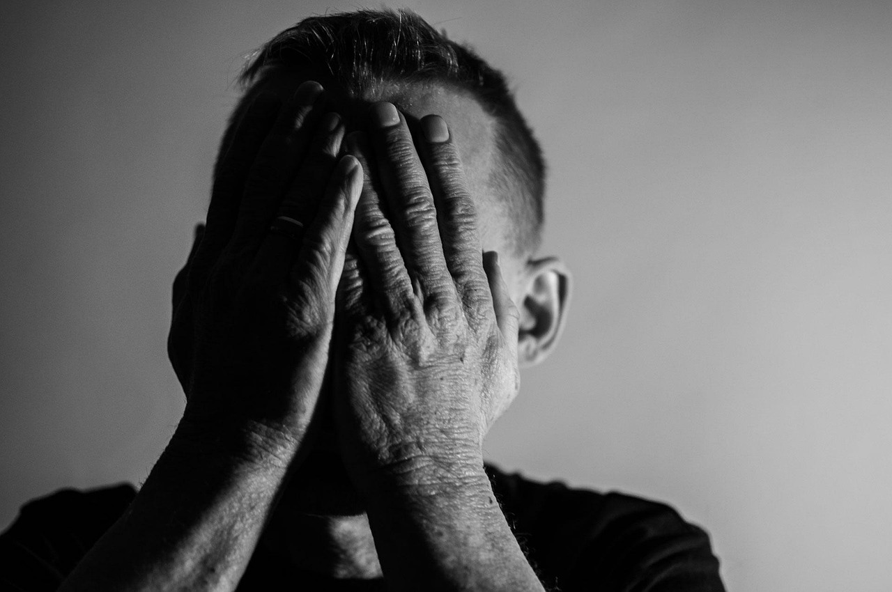 Man depressed